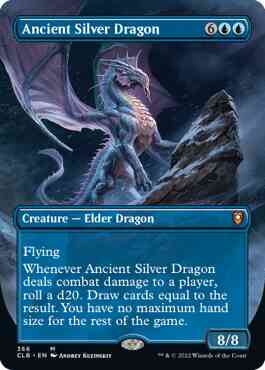 Ancient Silver Dragon [366] [Borderless] [Commander Legends: Battle for Baldur's Gate] [Non-Foil]