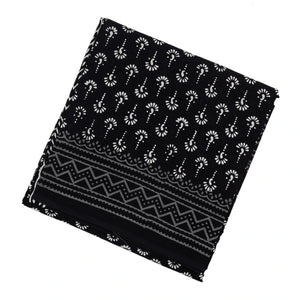 Black Woven Jaipur Cotton Saree Printed And Floral Motifs