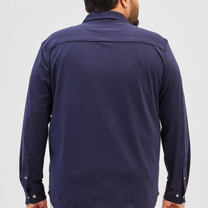 Navy Regular Fit Stretch Shirt