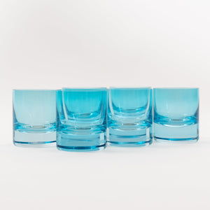 Estelle Colored Rocks Glass - Set of 6 {Ocean Blue}