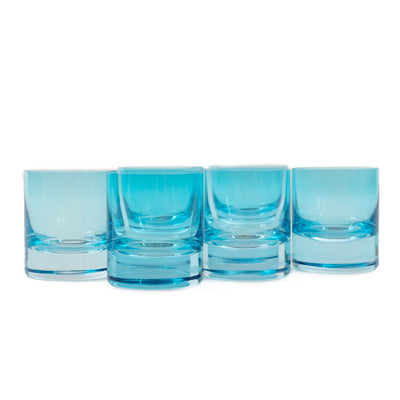 Estelle Colored Rocks Glass - Set of 6 {Ocean Blue}