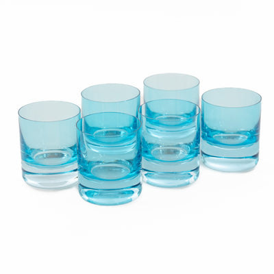 Estelle Colored Rocks Glass - Set of 6 {Ocean Blue}