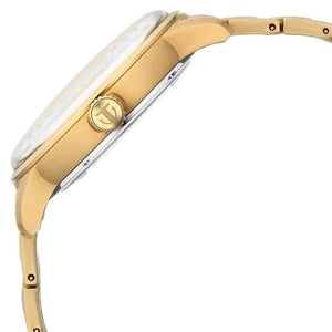 Titan Golden Heart Skeletal Automatic Analog with Silver Dial Yellow Gold Stainless Steel Strap Watch for Men 44mm 90110YM01