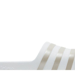 adidas Adilette Aqua Slides Cloud White Platinum Metallic