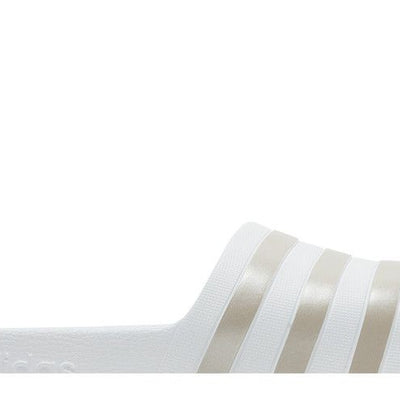 adidas Adilette Aqua Slides Cloud White Platinum Metallic