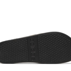 adidas Adilette Aqua Slides Core Black Gold Metallic
