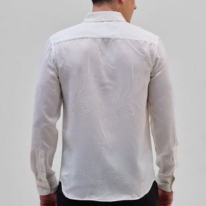 White Self-Design Shirt