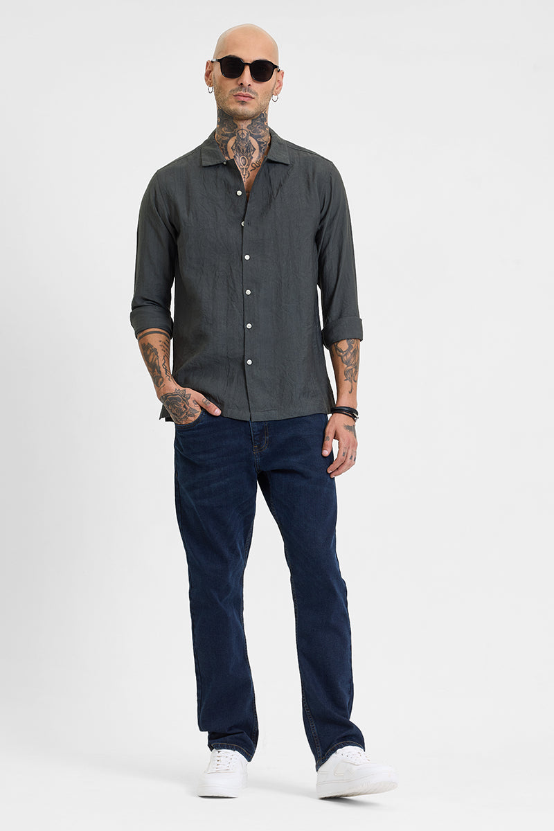 Grey Crinkle Shirt