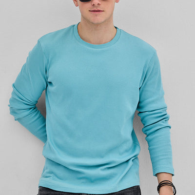 Blue Textured Sweatshirt