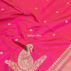 Pink Designer Pure Banarasi Katan Silk Saree