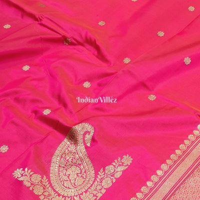 Pink Designer Pure Banarasi Katan Silk Saree