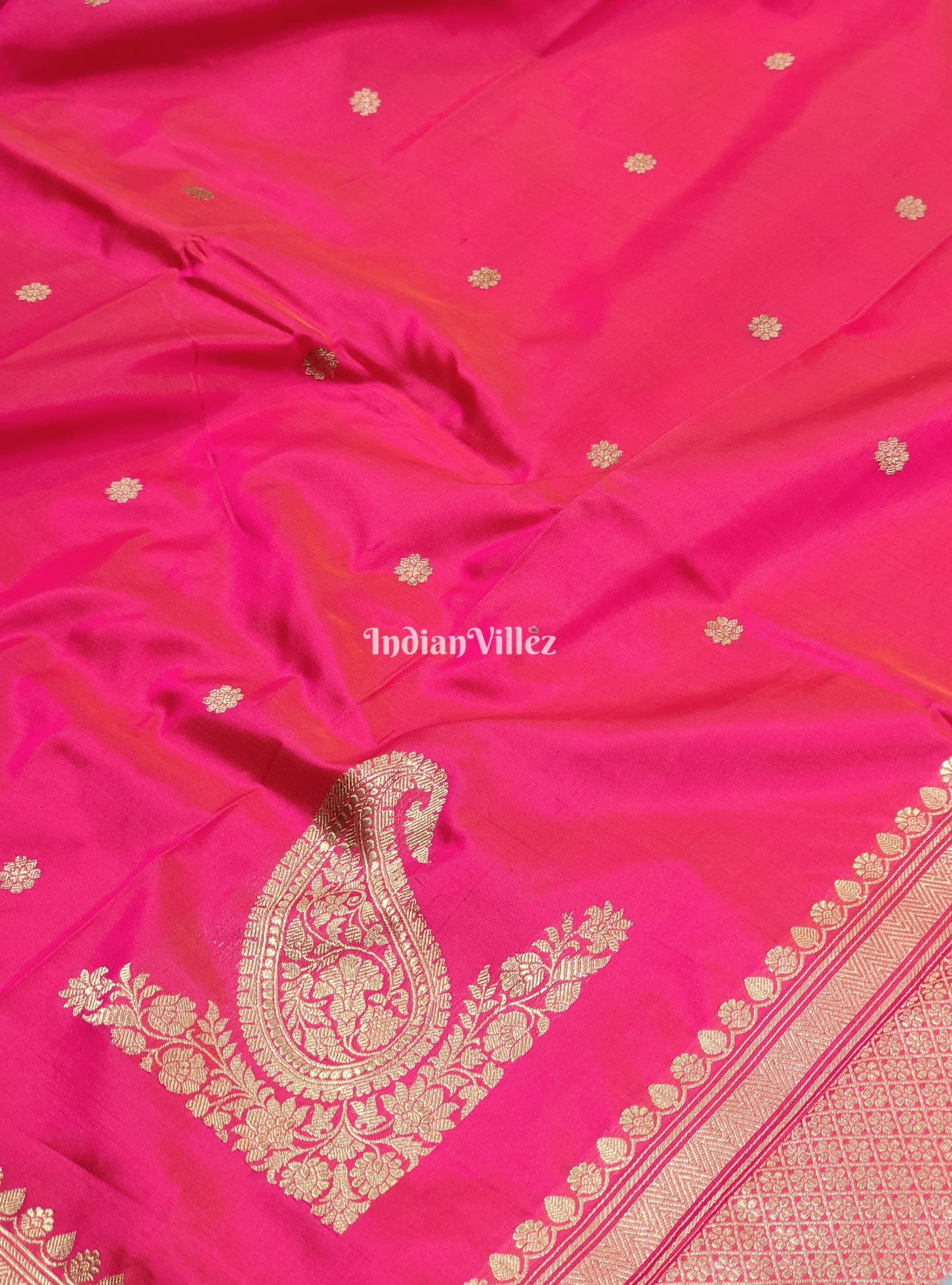 Pink Designer Pure Banarasi Katan Silk Saree