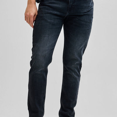 Charcoal Grey Tapered Fit Jeans