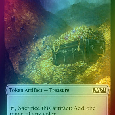 Beast Token (10) // Treasure Token (15) [Core Set 2021 Tokens] [Foil]