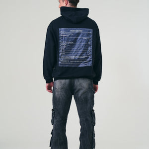 Odd Mood Receipts Hoodie - Black