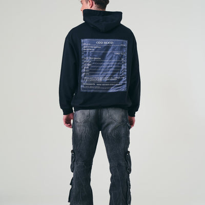 Odd Mood Receipts Hoodie - Black