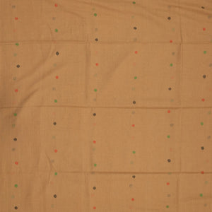 Beige Handloom Bengal Cotton Saree With Horse Motifs