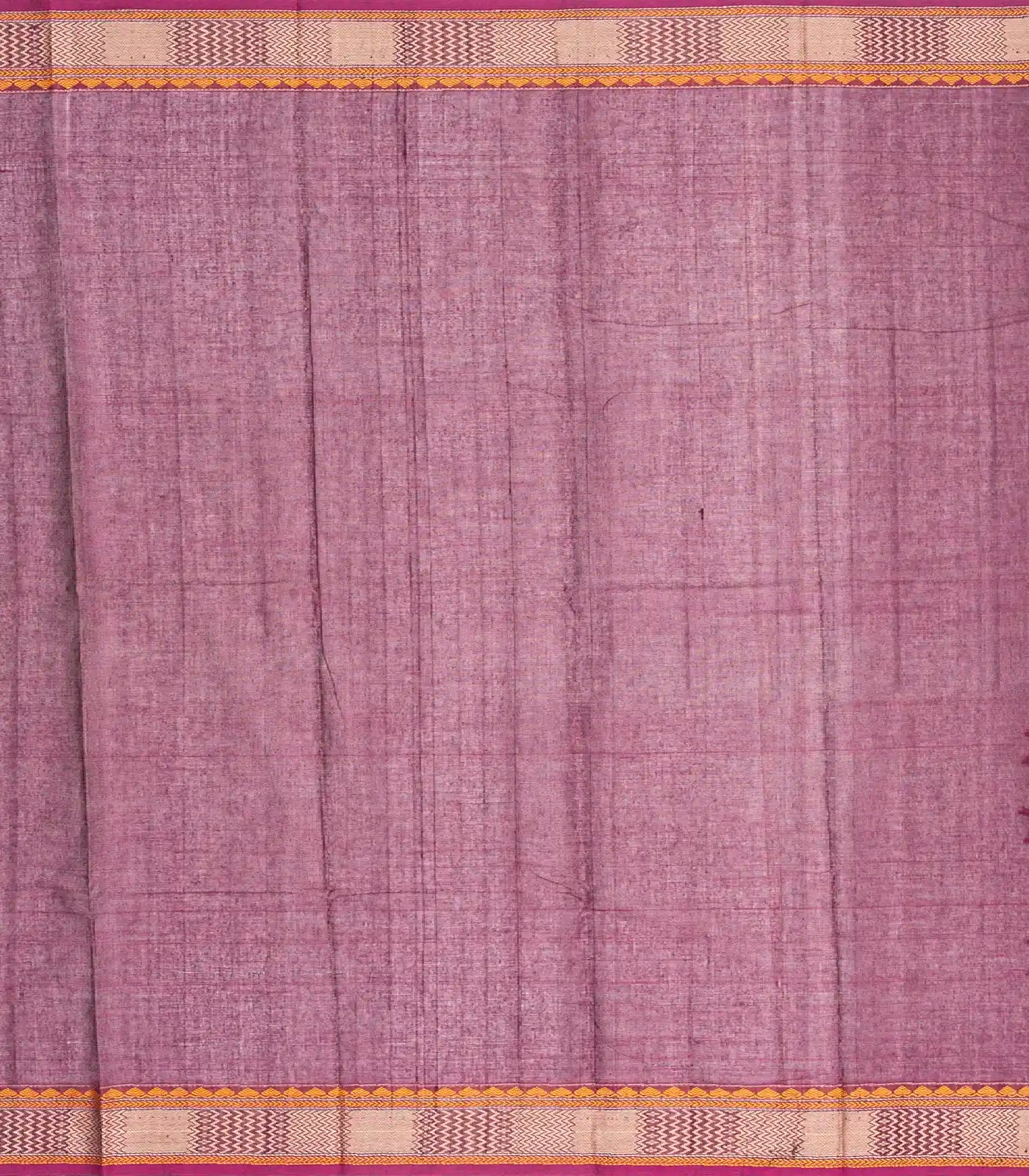 Magenta Handloom Kanchi Cotton Saree With Checks