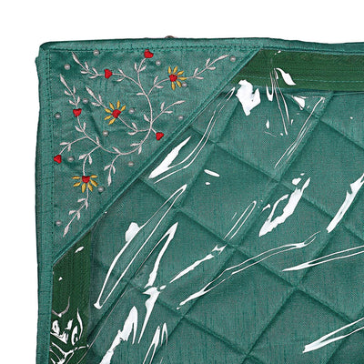 Kuber Industries Silk 9 Pieces Single Packing Saree Cover (Green) -CTLTC10609