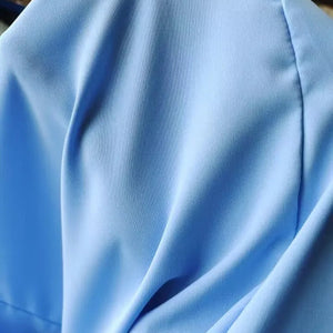 Swiss Ruffled Maxi Dress in Blue