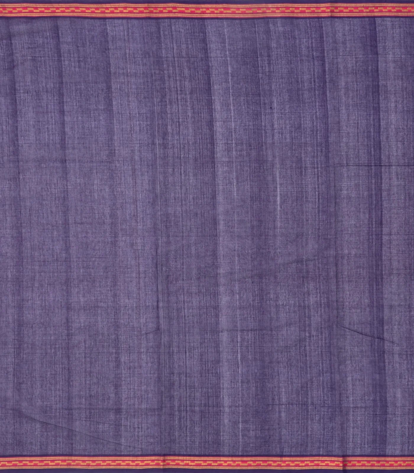 Violet Handloom Venkatagiri Cotton Saree With Border in a checkered pattern