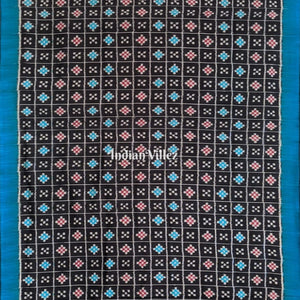 Blue Black Body Odisha Handloom Pasapali Silk Saree