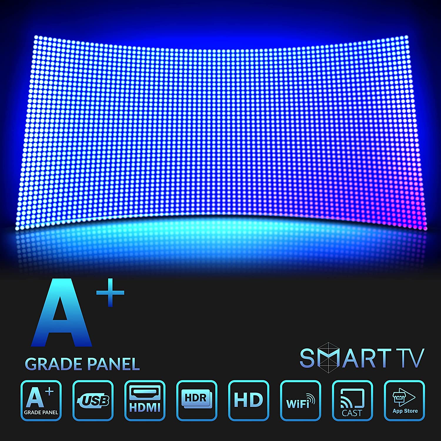 Candes Frameless 43 Smart LED TV – 1GB Black (Model Id - CANDES43SMCF43S001)
