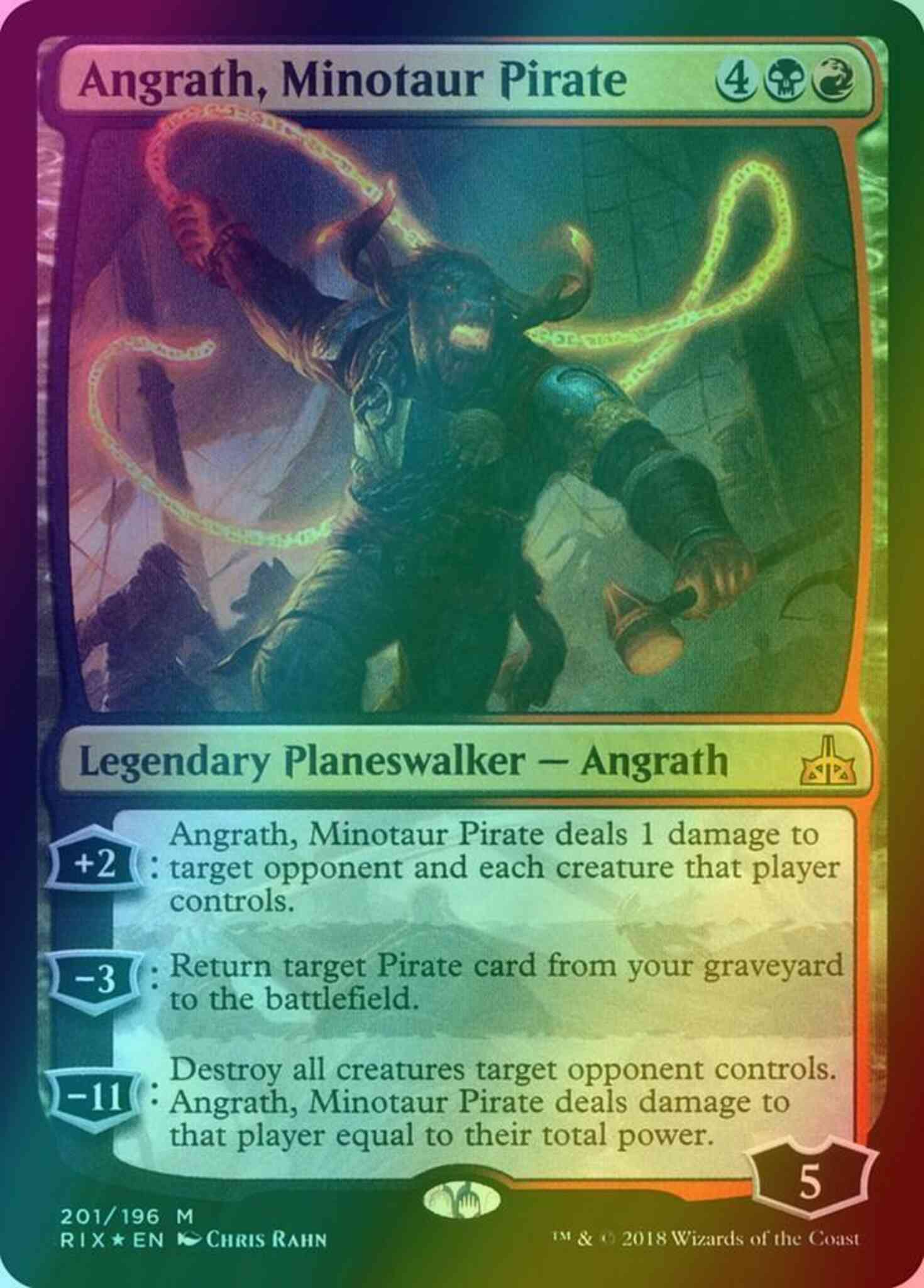Angrath, Minotaur Pirate [201] [Rivals of Ixalan] [Foil]