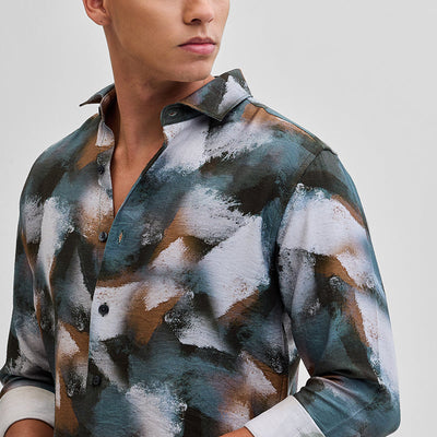 Multi Textured Abstract Shirt