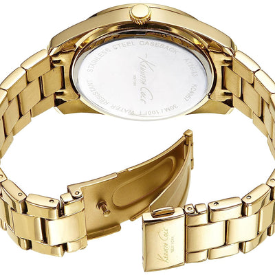 Kenneth Cole Crystal Gold Dial Women 39mm
