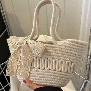 Delson Crochet Summer Bag with Bow