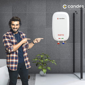 Candes Insto 3-Litre Instant Electric Water Heater Multiple Safety Geyser ABS Body, White