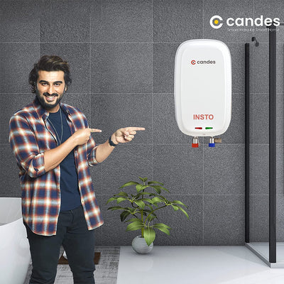 Candes Insto 3-Litre Instant Electric Water Heater Multiple Safety Geyser ABS Body, White