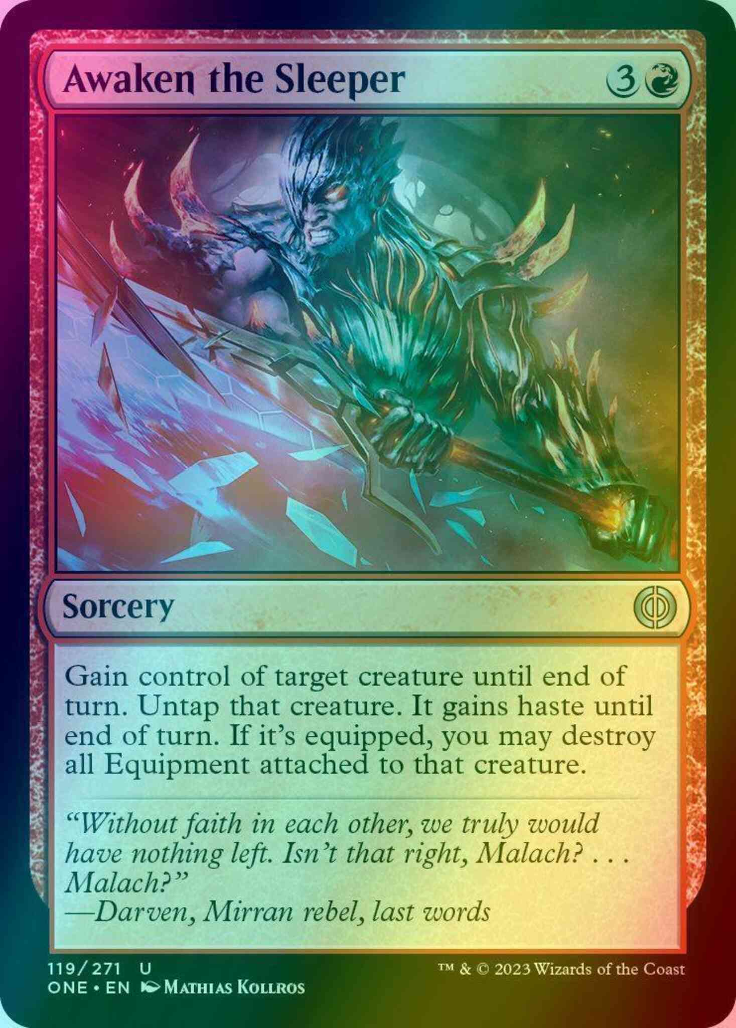 Awaken the Sleeper [119] [Phyrexia: All Will Be One] [Foil]