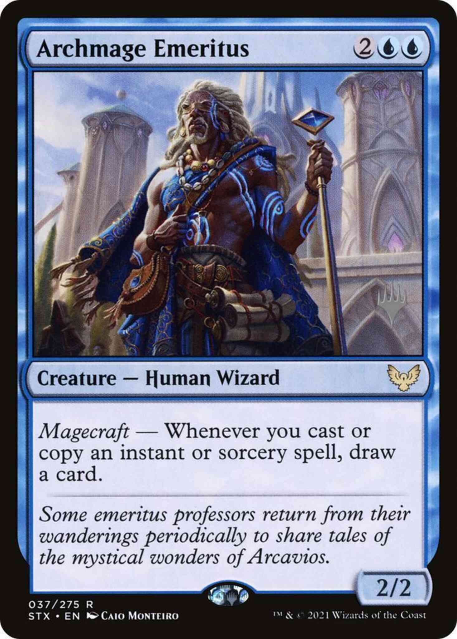 Archmage Emeritus [Promo Pack] [37p] [Strixhaven: School of Mages Promos] [Non-Foil]