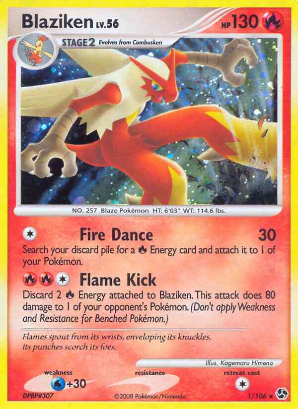 Blaziken - 1/106 - Rare Holo [dp4-1] [Reverse Holo]