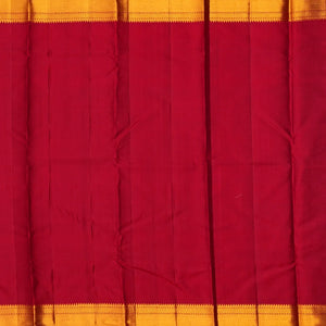 Crimson Handloom Kanchipuram Silk Saree With Jaal Motifs