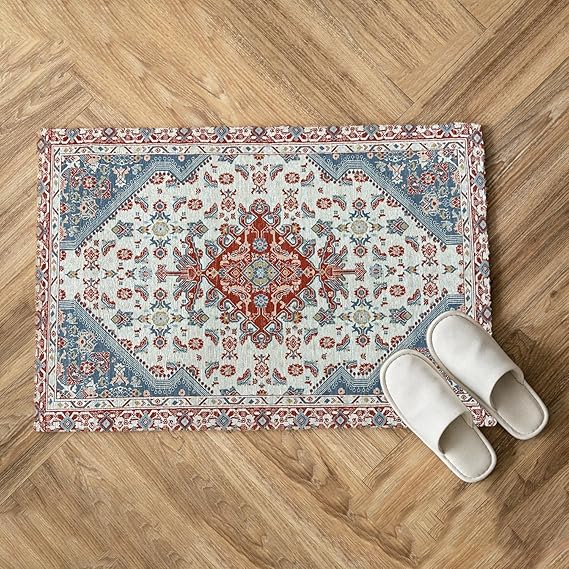 Digital Printed Premium Chenille Floor Carpet Mat, Super Soft Rug with Anti-Skid Backing, Modern Persian Carpet - CR003