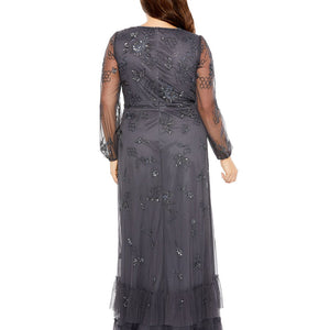 Mac Duggal 9247 Long Sleeve Formal Plus Size Dress
