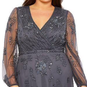 Mac Duggal 9247 Long Sleeve Formal Plus Size Dress