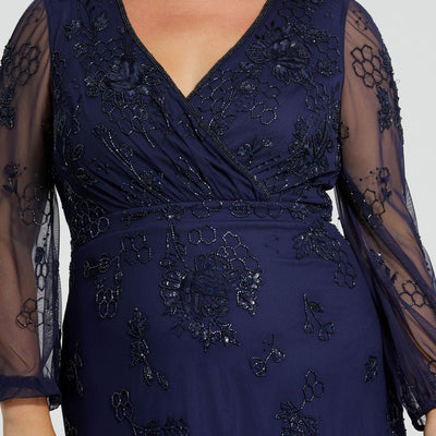 Mac Duggal 9247 Long Sleeve Formal Plus Size Dress