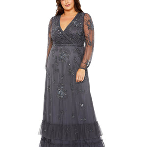 Mac Duggal 9247 Long Sleeve Formal Plus Size Dress