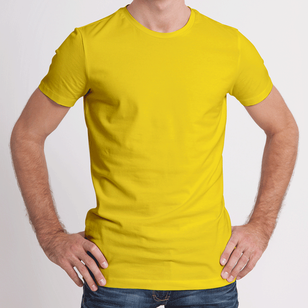 Pack of 3 Half Sleeves T-Shirts for Men 180 GSM (Mustard, Black and Navy Blue)