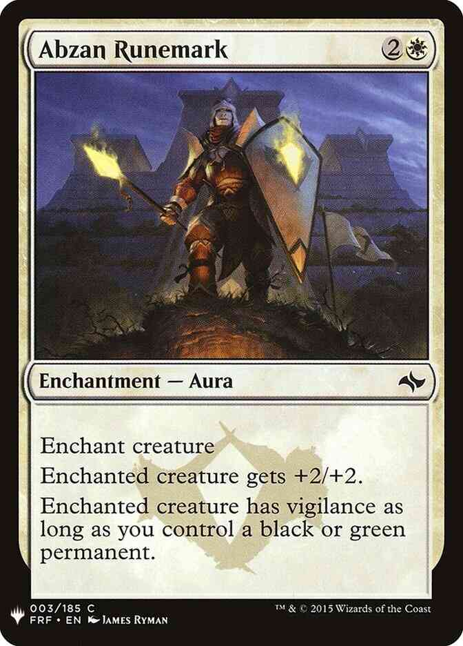 Abzan Runemark [FRF-3] [The List] [Non-Foil]