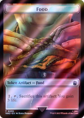Alien Angel Token (43) // Food Token (59) [Universes Beyond: Doctor Who: Tokens] [Surge Foil]