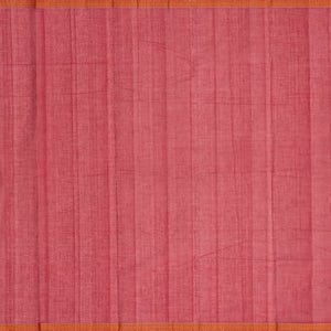 Red Handloom Kanchi Cotton Saree With Diamond Motifs
