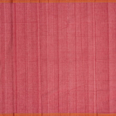 Red Handloom Kanchi Cotton Saree With Diamond Motifs