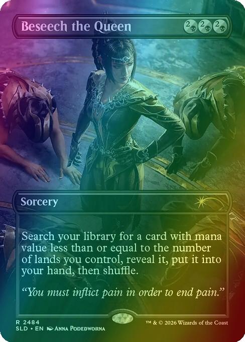 Beseech the Queen [2484] [Borderless] [D&D: Shadowheart's Devotion] [Secret Lair Drop] [Foil]