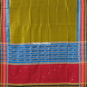 Mehndi Green Kathiphera Odisha Ikat Khandua Silk Saree
