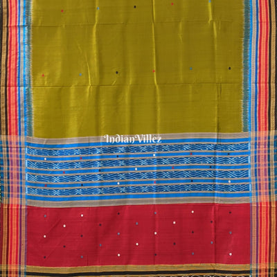 Mehndi Green Kathiphera Odisha Ikat Khandua Silk Saree